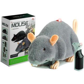Mysz zdalnie sterowana pilotem r/c na kółkach duża szara