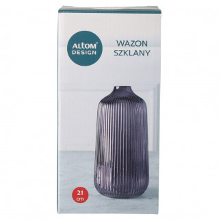 WAZON SZKLANY H 21 CM FIOLETOWY (COLOR BOX)