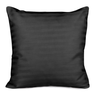 Poszewka Satyna Bawełna Cizgili Black/40X40.