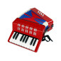 Akordeon instrument muzyczny dla dzieci muzyka czerwony