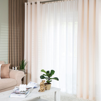 Zasłona Jodełka kremowa 140x250 cm na przelotkach, EAN: 5906450006331