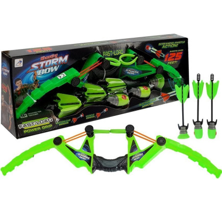 Zestaw łuk 3 strzały sportowy zielony 58 cm