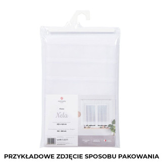 Nela firanka żakardowa gotowa, szerokość 400 x wysokość 160cm, kolor 001 biały