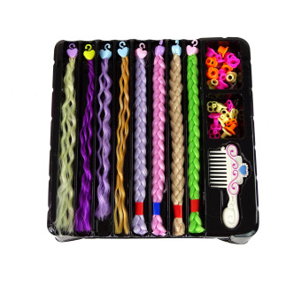 Zestaw koralików do włosów i biżuterii kolorowy