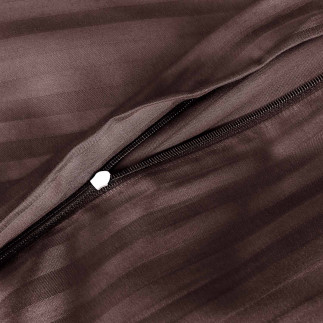 Pościel Satyna Bawełniana Cizgili Brown/160X200 Exclusive