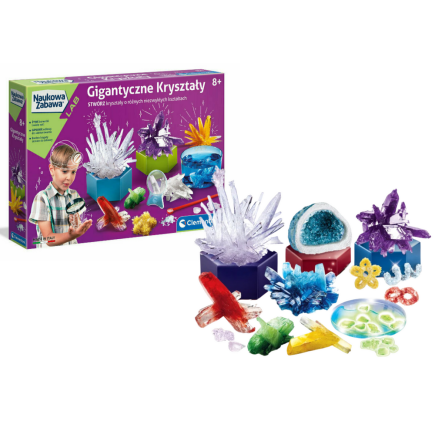 Naukowa zabawa gigantyczne kryształy clementoni 50106