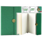 Notes biurowy na magnes notatnik a5 w linie z obiciem zielony