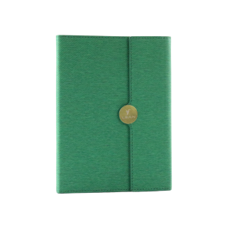 Notes biurowy na magnes notatnik a5 w linie z obiciem zielony