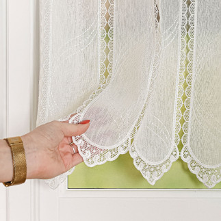 Zazdrostka haftowana panelowa na batyście, wysokość 70cm, kolor 010 naturalny