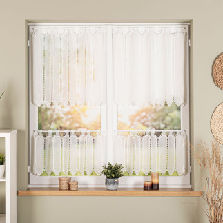 Zazdrostka haftowana panelowa na batyście, wysokość 40cm, kolor 010 naturalny