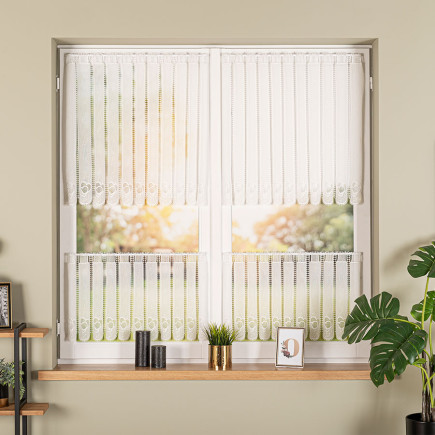 Zazdrostka haftowana panelowa na batyście, wysokość 40cm, kolor 010 naturalny