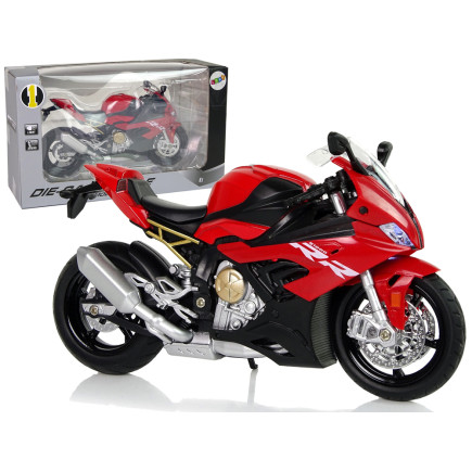 Motocykl model bmw s1000rr czerwony dźwięki światła
