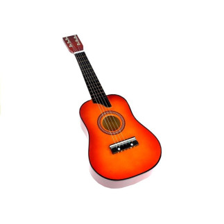 Gitara drewniana klasyczna z czerwoną kostką 60 cm - EAN: 5903802450286