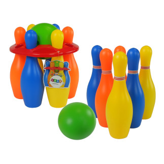 Zestaw do gry w kręgle 6 szt kolorowe 26 cm