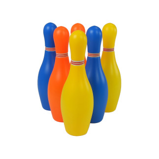 Zestaw do gry w kręgle 6 szt kolorowe 26 cm