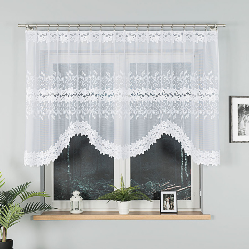 Bastia firanka żakardowa gotowa 280x120cm biały EAN: 5906450926844