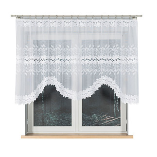 Bastia firanka żakardowa gotowa, szerokość 280 x wysokość 120cm, kolor 001 biały