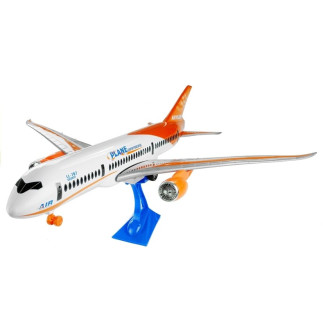 Samolot pasażerski biały friction podstawka 65 cm