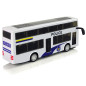 Dwupiętrowy biały autobus policyjny z dźwiękiem - EAN: 5904204758864
