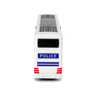 Autobus policyjny dwupiętrowy biały z naciągiem dźwięk