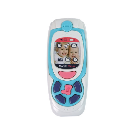 Dziecięcy edukacyjny telefon komórkowy melodia niebieski EAN: 5904665997741