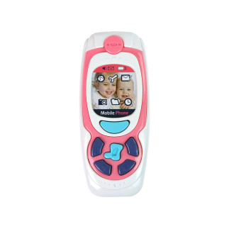 Dziecięcy edukacyjny telefon komórkowy melodia różowy EAN: 5904665997758