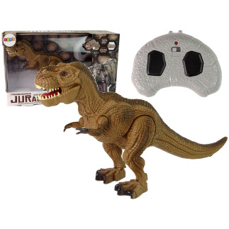 Dinozaur zdalnie sterowany  tyranozaur rex brązowy