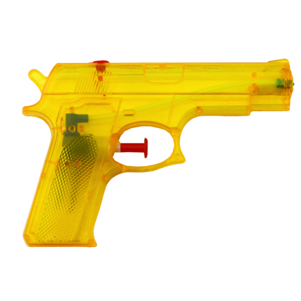 Pistolet na wodę mały plastikowy żółty 15 cm x 10,5 cm