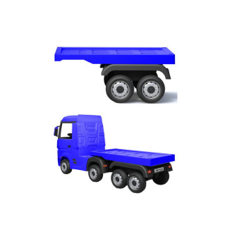 Naczepa do pojazdu na akumulator hl358 mercedes scania actros niebieska