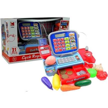 Kasa sklepowa czytnik kalkulator dźwięki