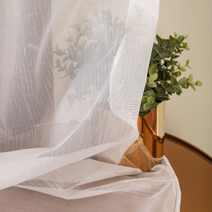 Firanka fantazyjna z ołowianką, wysokość 300cm, kolor 001 biały