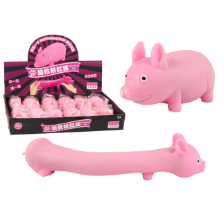Elastyczna różowa świnka gniotek squishy zabawka sensoryczna