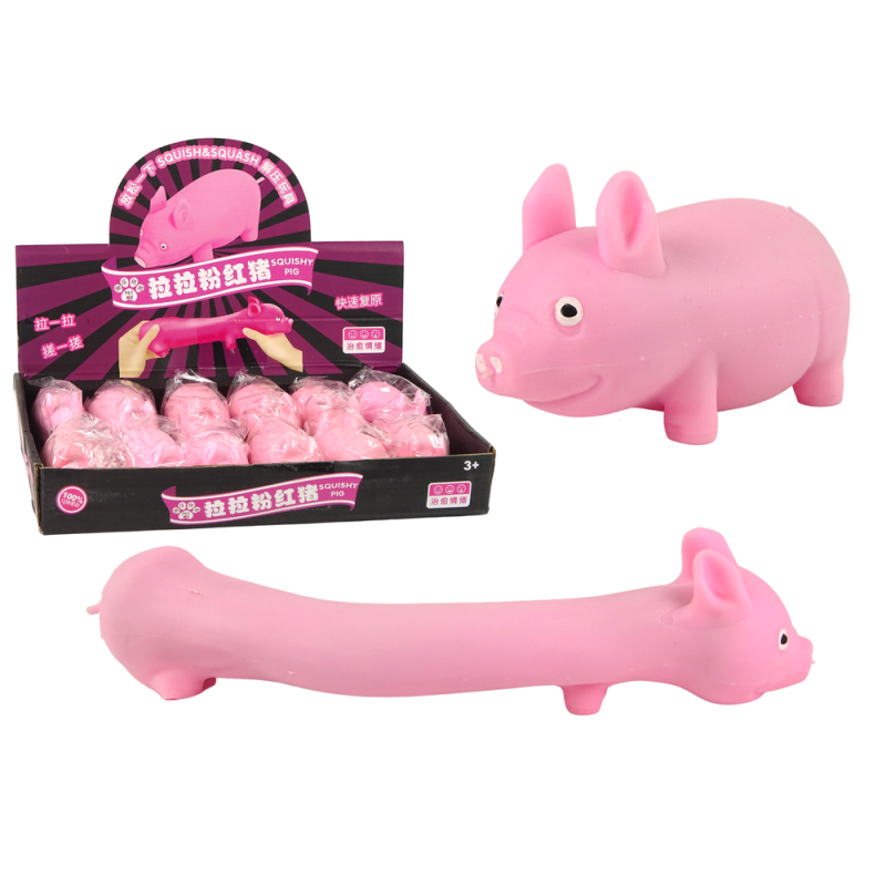 Elastyczna Różowa Świnka Gniotek Squishy Zabawka Sensoryczna EAN: 5905323216303