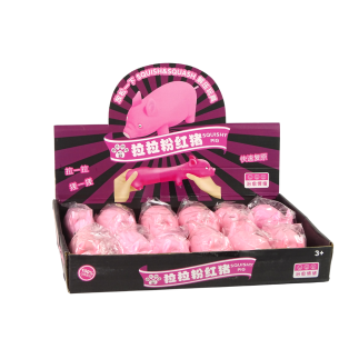 Elastyczna różowa świnka gniotek squishy zabawka sensoryczna