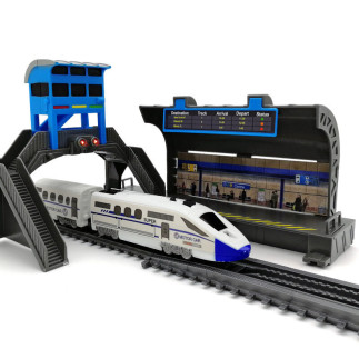 Zestaw kolejka elektryczna pociąg tory most zwodzony 366cm