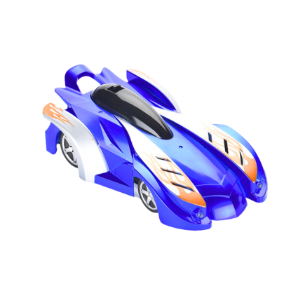 Autko sportowe auto jeżdżące po ścianach suficie na laser niebieskie