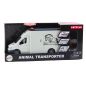 Auto transporter koni otwierane drzwi światło dźwięk biały Auto transporter koni otwierane drzwi światło dźwięk biały
