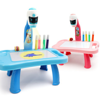 Mini projektor robot stolik 2w1 różowy z akcesoriami EAN: 5905991027928
