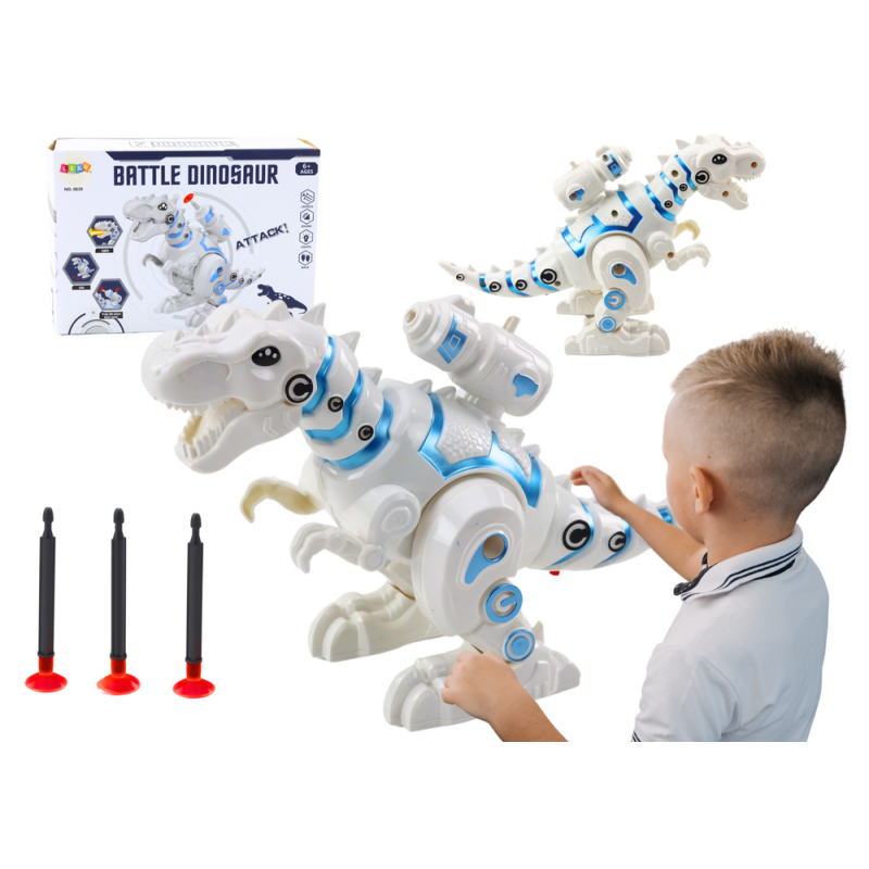 Dinozaur Robot z Wyrzutnią Strzałek, Światłem i Dźwiękiem - EAN: 5905991027072