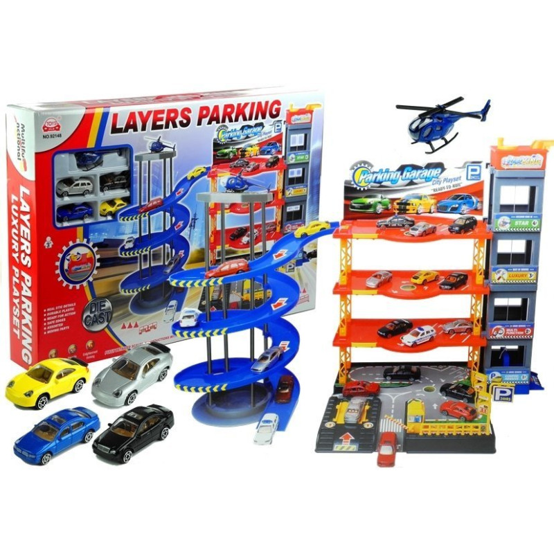 Parking Poziomowy z Windą dla 4 Autek i Helikopterem - EAN: 5902808156116
