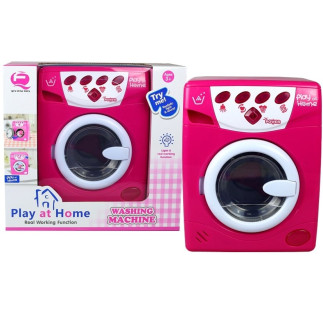 Pralka otwierana na baterie dźwięk różowa