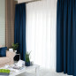 Jodełka zasłona gotowa na taśmie 140x250 cm niebieska kolor 011 EAN: 5906450006423
