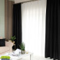 Zasłona Jodełka gotowa na taśmie 140x250cm czarna EAN: 5906450006454