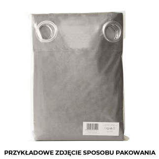 Jodełka zasłona gotowa na taśmie, szerokość 140cm x wysokość 250cm, kolor 111 czarny