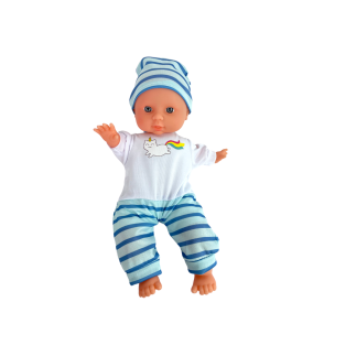 Lalka Bobas w Niebieskiej Piżamie w Paski 30 cm - EAN: 5904665999226
