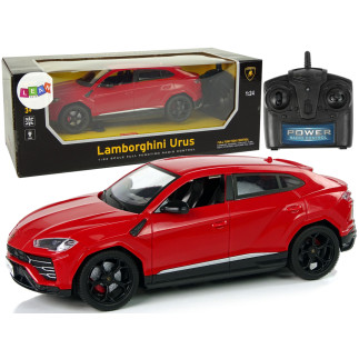 Auto r/c 1:24 lamborghini urus czerwony 2.4 g światła