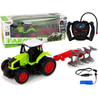 Traktor zdalnie sterowany 1:16 pilot gumowe koła