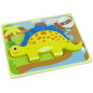 Drewniane Puzzle Dinozaur Stegosaurus i Oviraptor Żółty EAN: 5904665991800