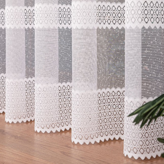 Firanka żakardowa, wysokość 250cm, kolor 001 biały