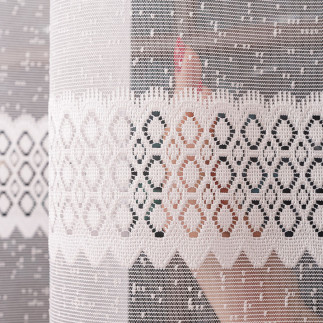 Firanka żakardowa, wysokość 250cm, kolor 001 biały